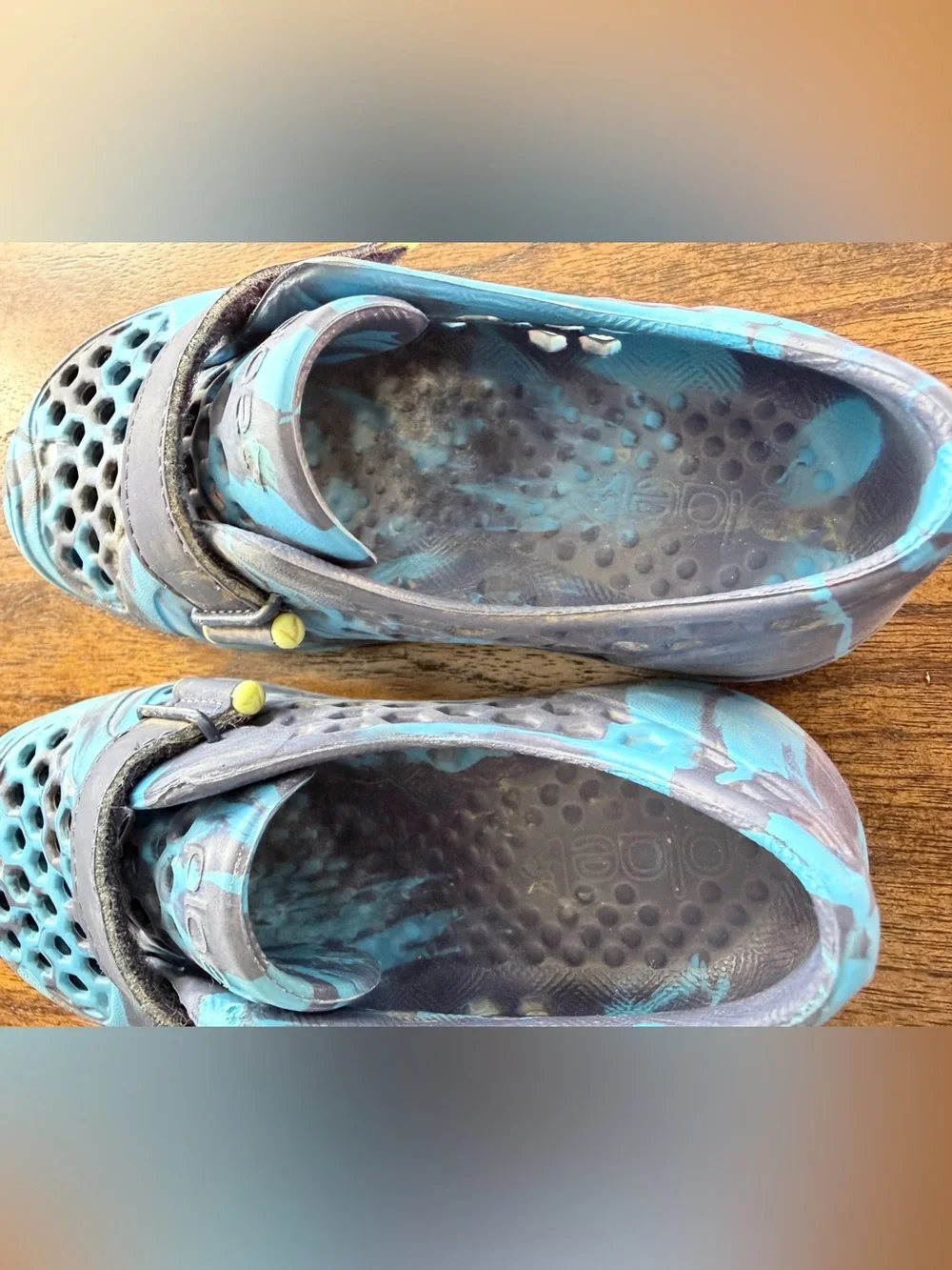 PLAE Kids Navy and Light Blue Marbled Water shoe